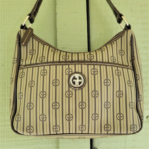 GIANI BERNINI Striped Signature Print Shoulder Bag - Picture 3 of 8